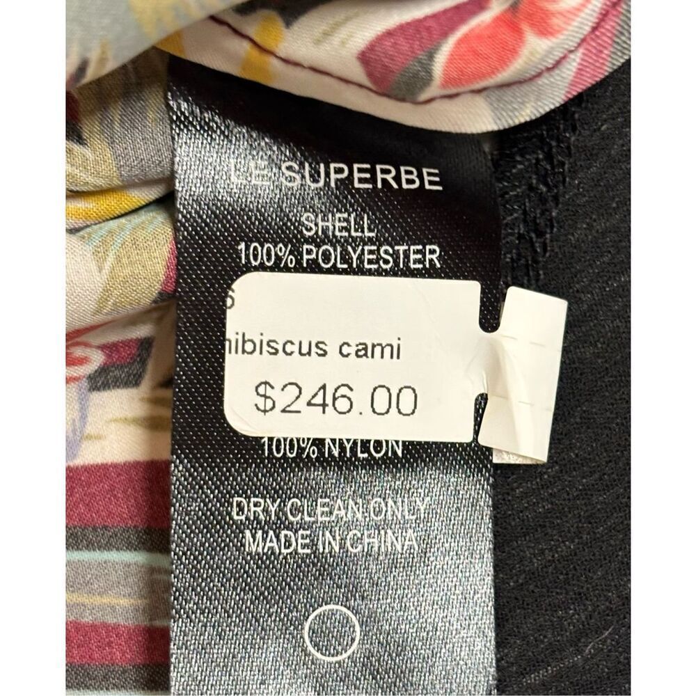 LE SUPERBE Hibiscus Floral Print Cami Top NWT Size 2 - Picture 6 of 6